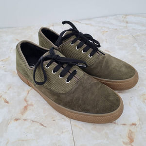 Zara Man Olive Suede Corduroy Sneaker Size 9